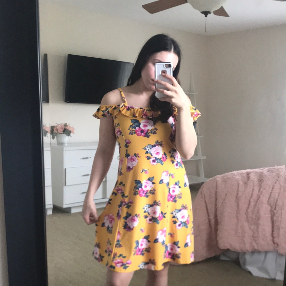 Yellow Floral Dress